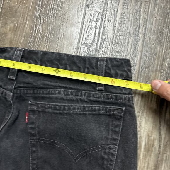 Vintage Levis Made USA 550 Black Denim Jeans Relaxed Size 36x32 - Picture 8 of 10